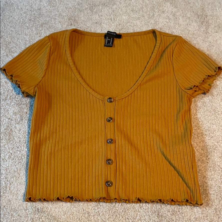 Rusty Orange Button Down Tee